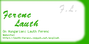 ferenc lauth business card